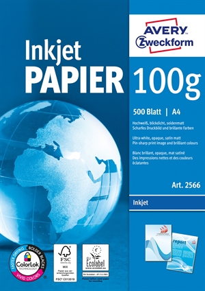 Papier A4 Avery pentru imprimantă inkjet 100 g/m² hârtie de copiat - pachet de 500 coli